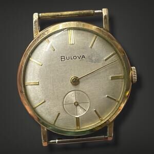 Vintage Mid Century Bulova 10K Gold Filled Mechanical Wristwatch